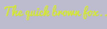 Image with Font Color D5E830 and Background Color BDBCCF